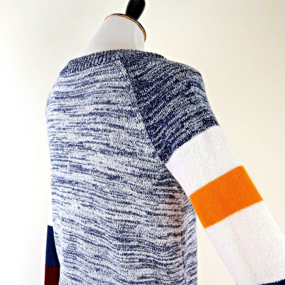 Anthropologie Size MP Moth Adrian Cardigan Sweater Blue Yellow - Picture 6 of 11